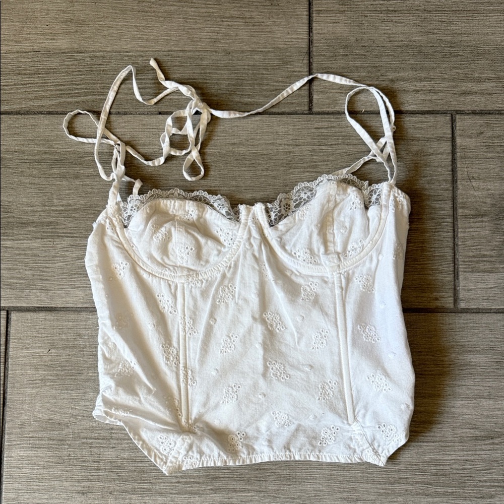 Princess Polly White Lace Trim Top Size 6 NWOT - Picture 1 of 6